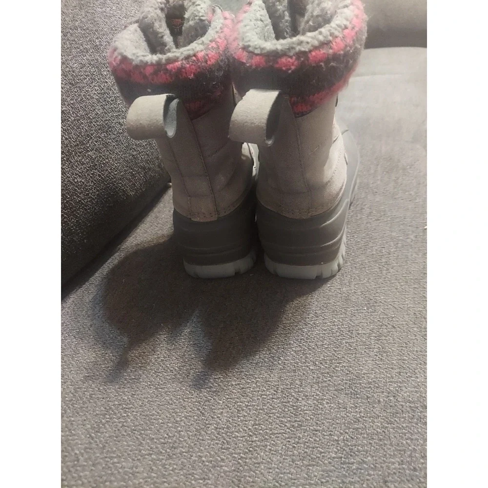 RedHead Lucerne Gray Pink Insulated Waterproof Snow Boots Kids‎ Girls Size 2-3